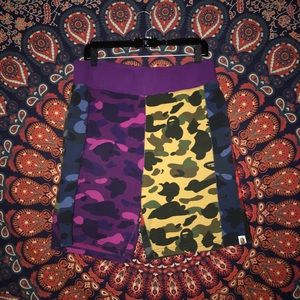 Bape Mix Camo Crazy Sweat Shorts